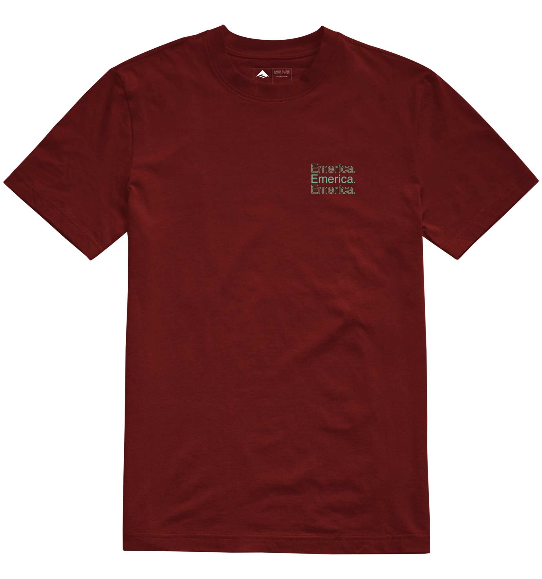 EMERICA T-Shirt NEW STACK S/S, burgundy S