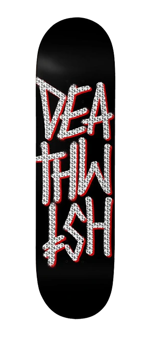 Deathwish Deathstack BLK/HOLO Foil Skateboard Deck 8.00 Deathwish Deathstack BLK/HOLO Foil Skateboard Deck 8.00