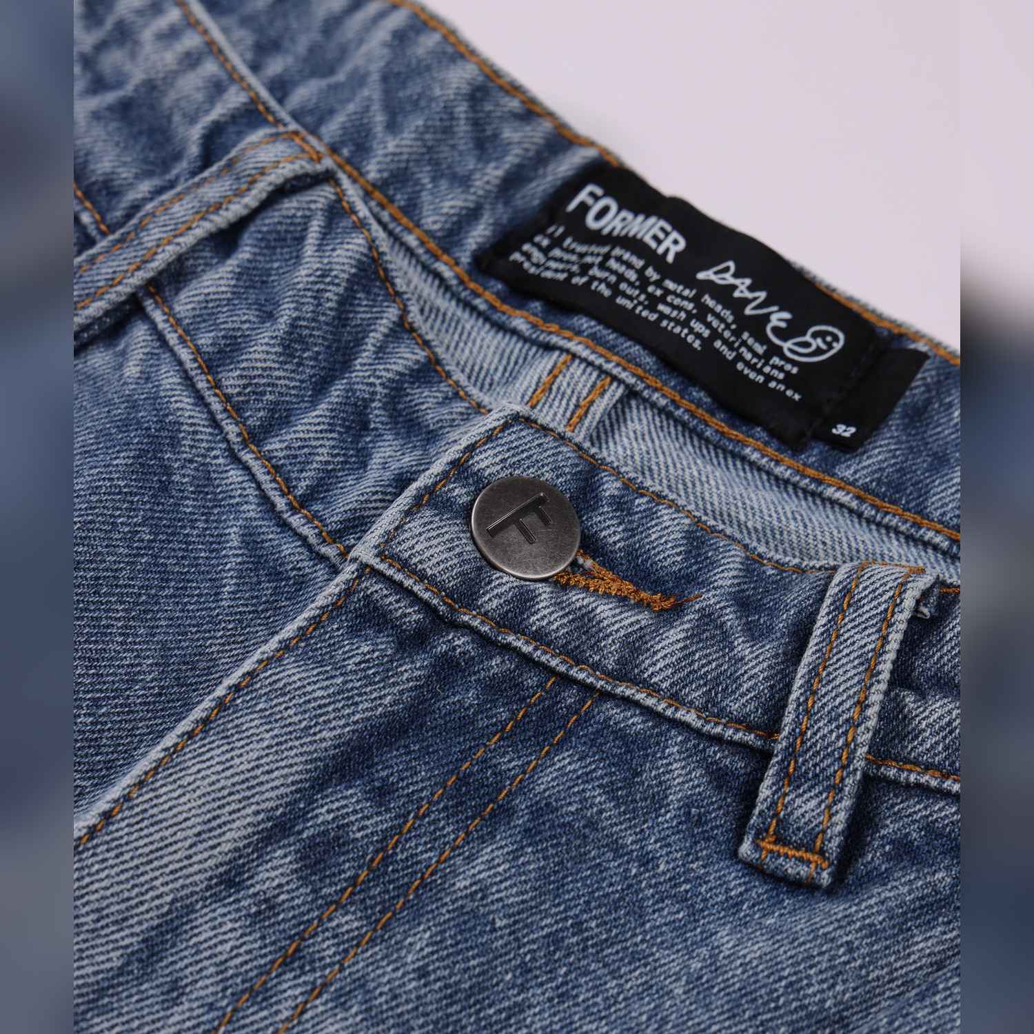 Former Reynolds Denim Pant - Midblu - mid blue 38