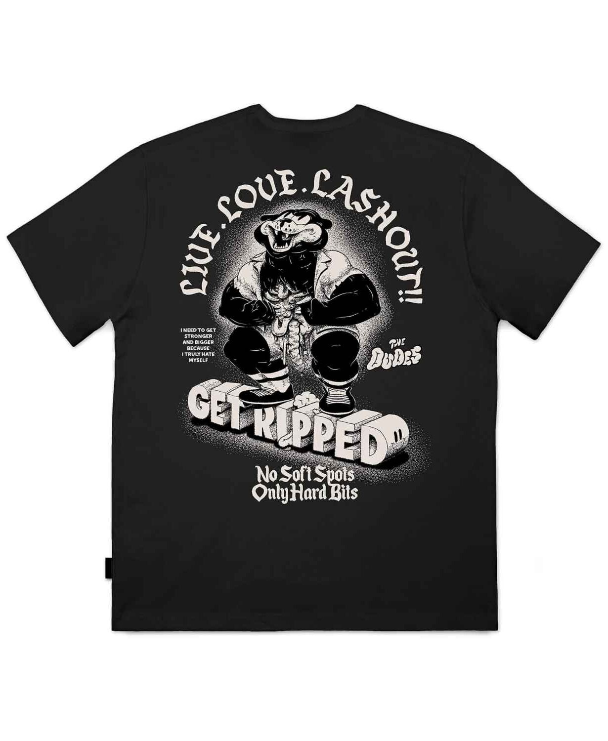 The Dudes Ripped Seasonal T-Shirt - black The Dudes Ripped Seasonal T-Shirt - black XXXL