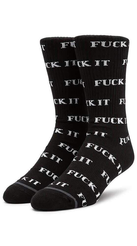 HUF Fuck It Socken - black HUF Fuck It Socken - black