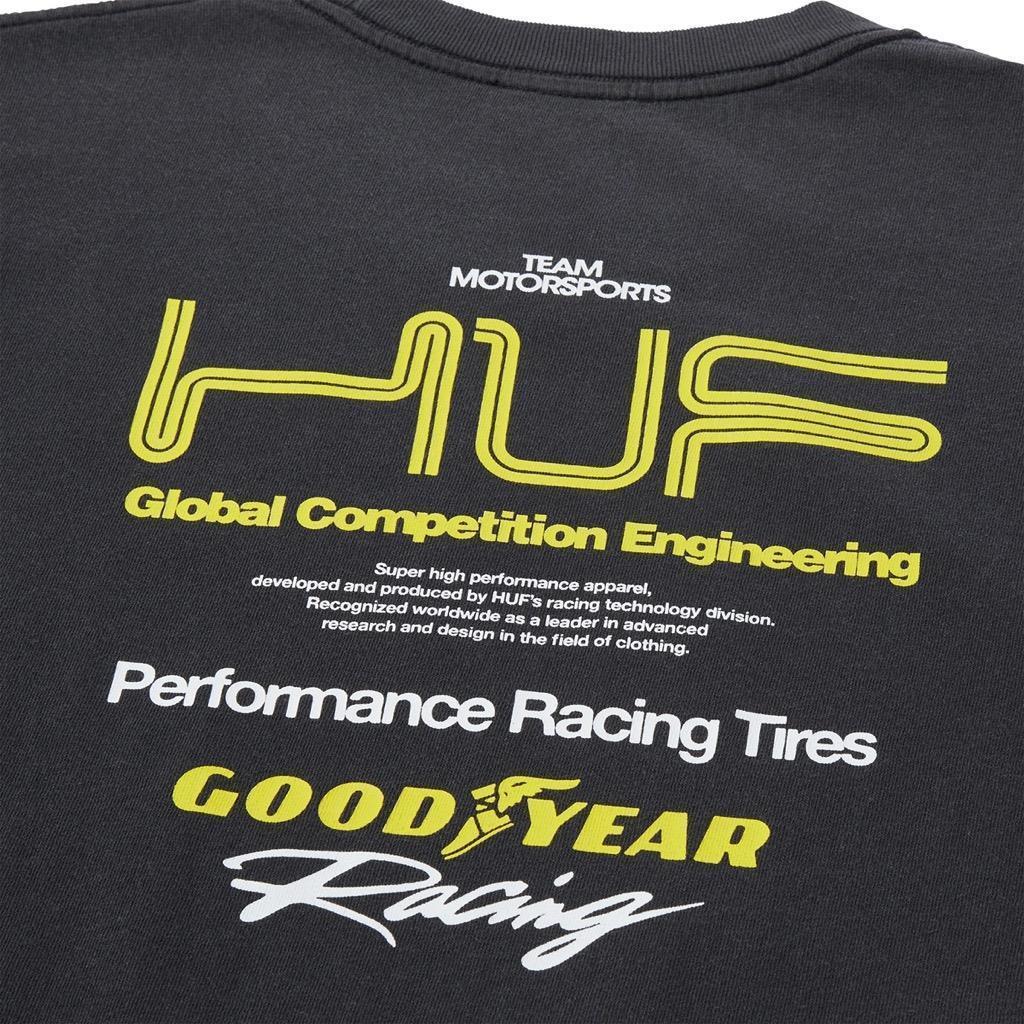 HUF F1 Washed T-Shirt - washed black XXL