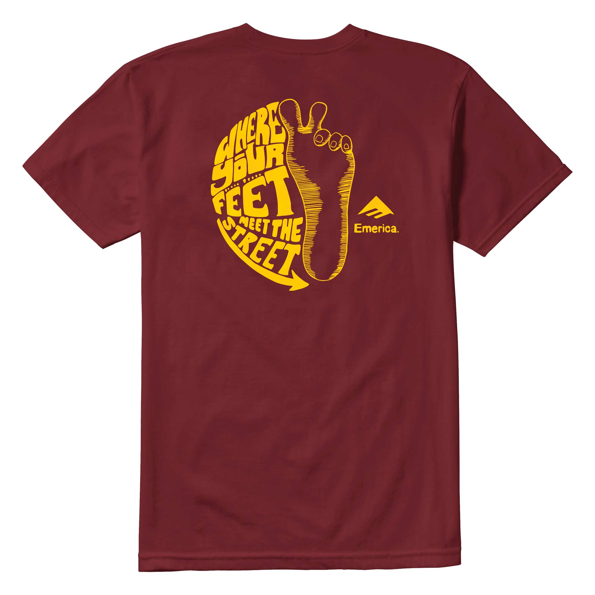 EMERICA T-Shirt PAVEMENT burgundy