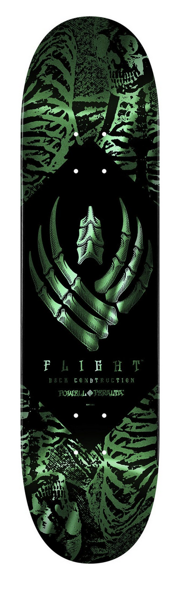 Powell-Peralta Flight Pro Shape 242 K26 Skeleton Green Skateboard Deck 8.5