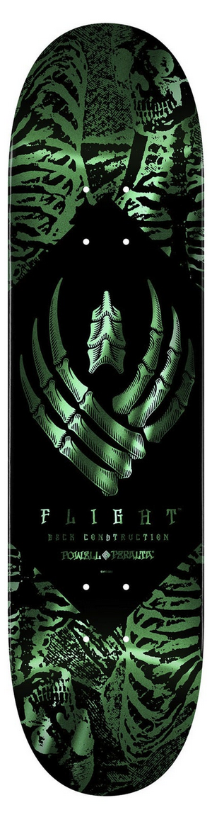 Powell-Peralta Flight Pro Shape 242 K26 Skeleton Green Skateboard Deck 8.5 Powell-Peralta Flight Pro Shape 242 K26 Skeleton Green Skateboard Deck 8.5