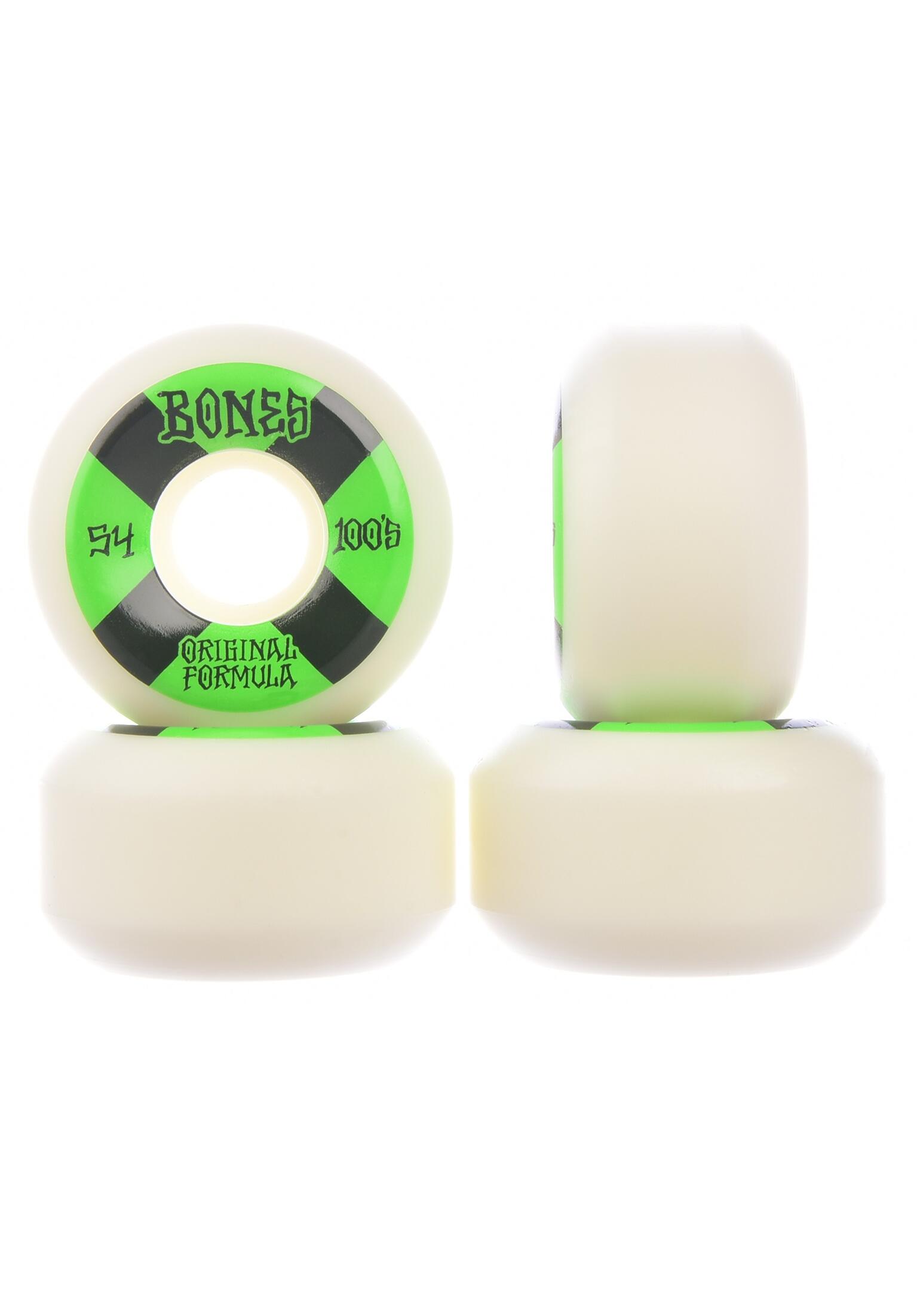 Bones Wheels Skateboard Rollen 100s white OG#4 Sidecut 81B V5 54mm