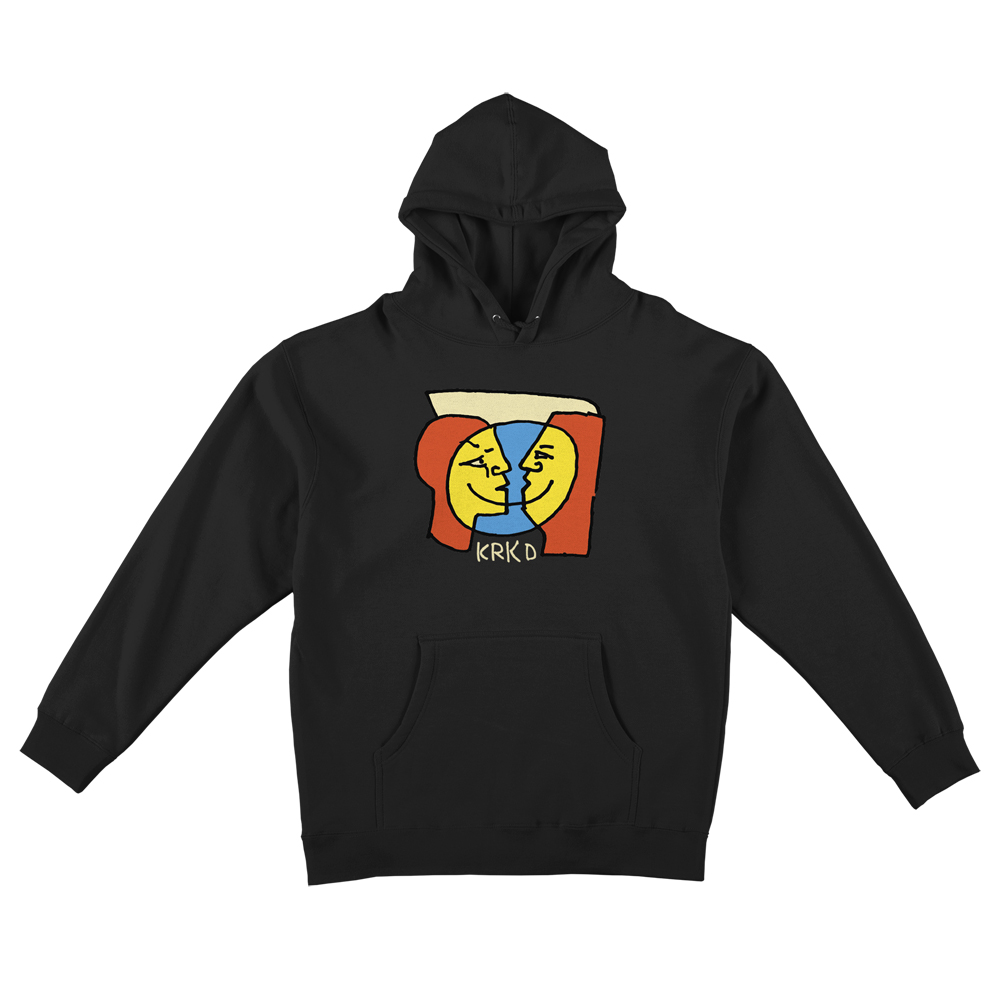 Kapuzenpulli Krooked KRKD Moonsmile - Farbe: Black - Größe: XL