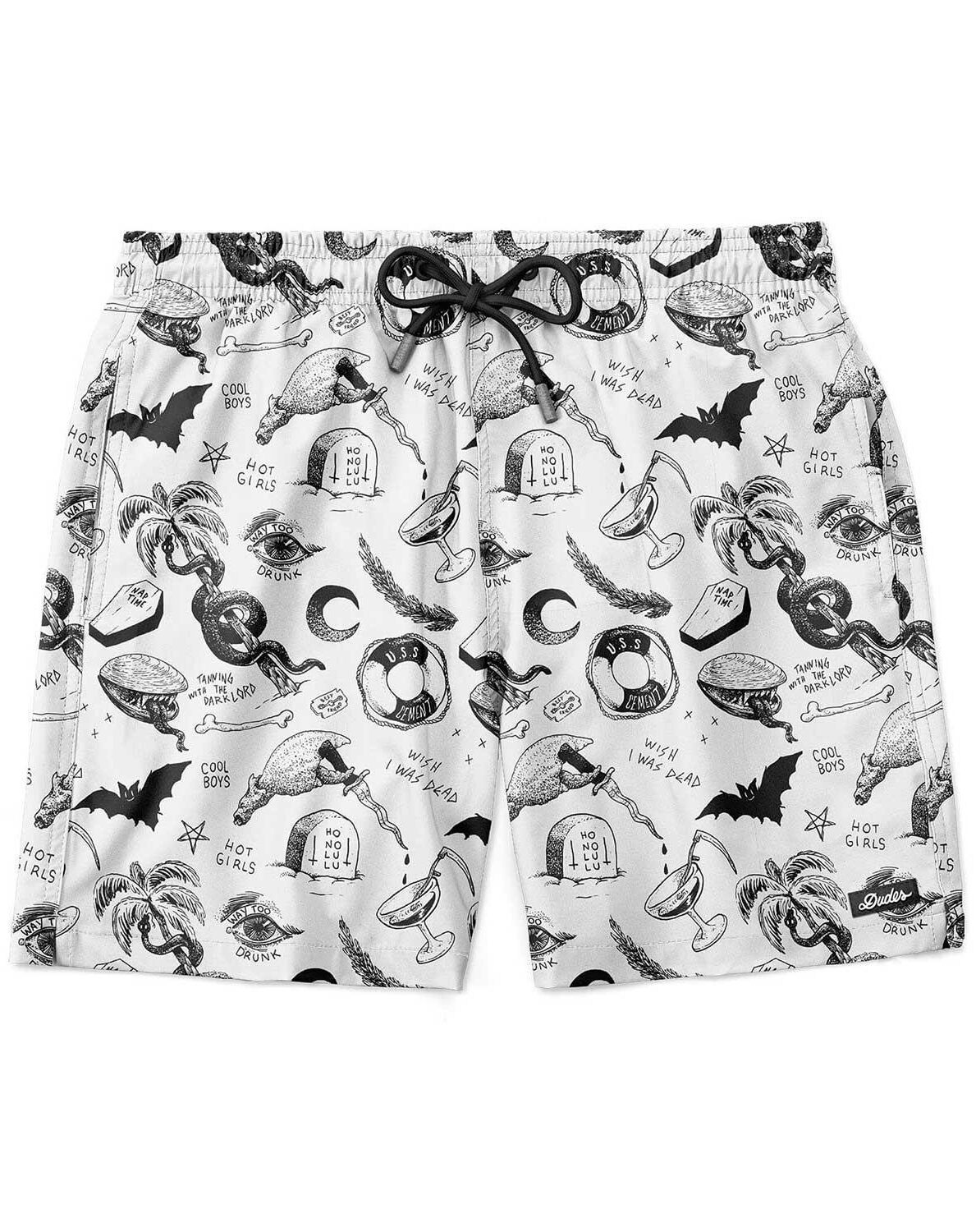 111129-1 The Dudes Occult Swim Short - off-white XL