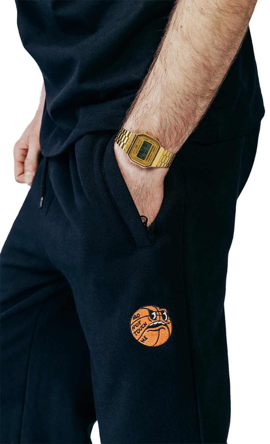 1005402-2 The Dudes Dont Touch Me Sweatpants - black