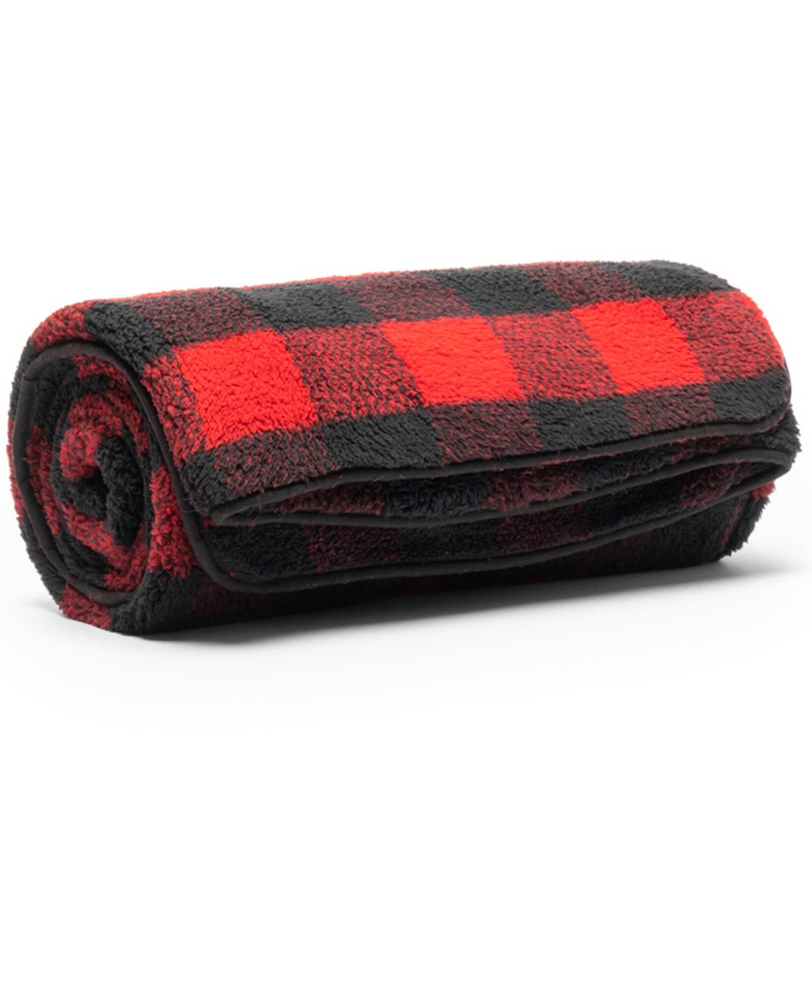 RUMPL Blanket SHERPA PUFFY PRINTED FLEECE / THROW, buffalo check
