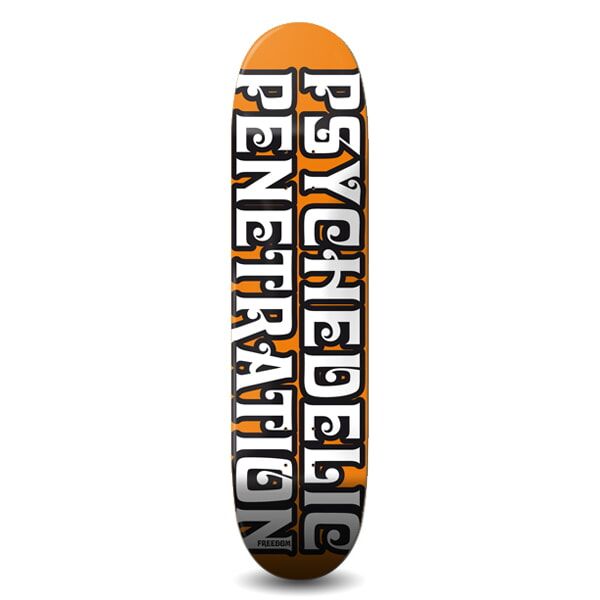 Freedom Psychedelic Penetration Orange Skateboard Deck