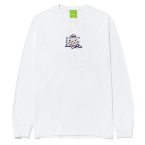 HUF Wasted Time Longsleeve - white