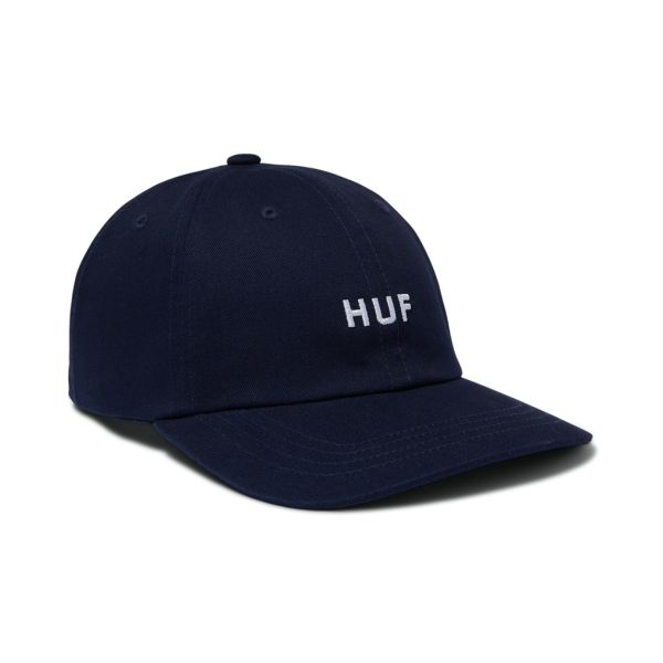 HUF Set OG Curved Visor 6 Panel Hat - navy