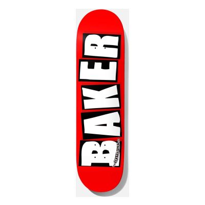 BAKER Deck BRAND LOGO WHITE red/white 8.0