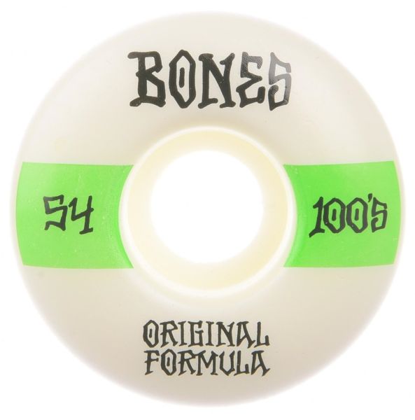 Bones Wheels Skateboard Rollen 100s white OG#19 100A V4 54mm