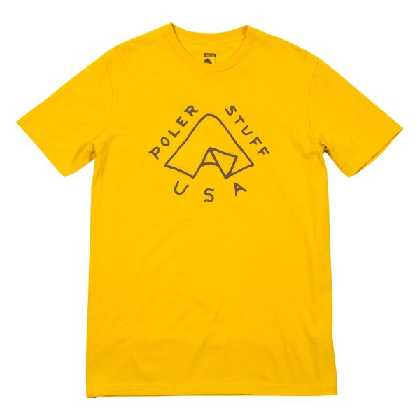 POLER T-shirt TENT FRONTPRINT golden rod