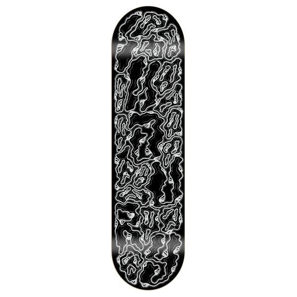 INJURY Skateboard Deck Ghosts Black