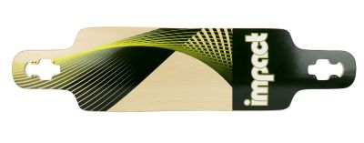 Impact Synthesis green Dropthrough Longboard-Deck 39 x 9.5