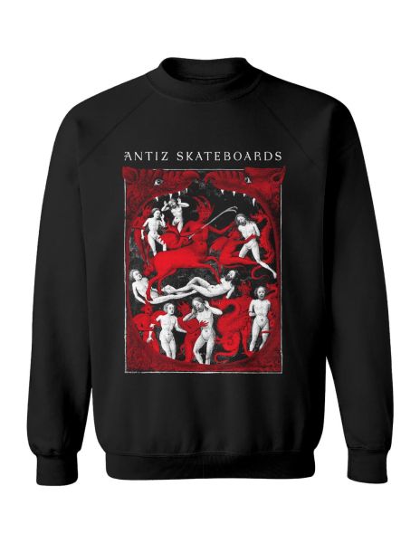 Antiz Sweatshirt Crew Neck HADES II - Black