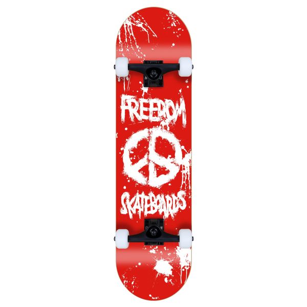 Freedom komplett Skateboard Peace Paint Red