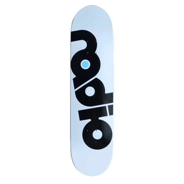 Radio OG Logo White Skateboard Deck 8.0