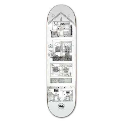 MOB Skateboards Building People Deck - 8.125 white x black