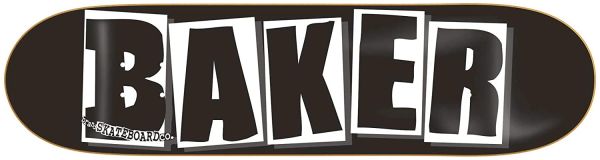 Baker Skateboard Deck Brand Logo Black/White 8.4