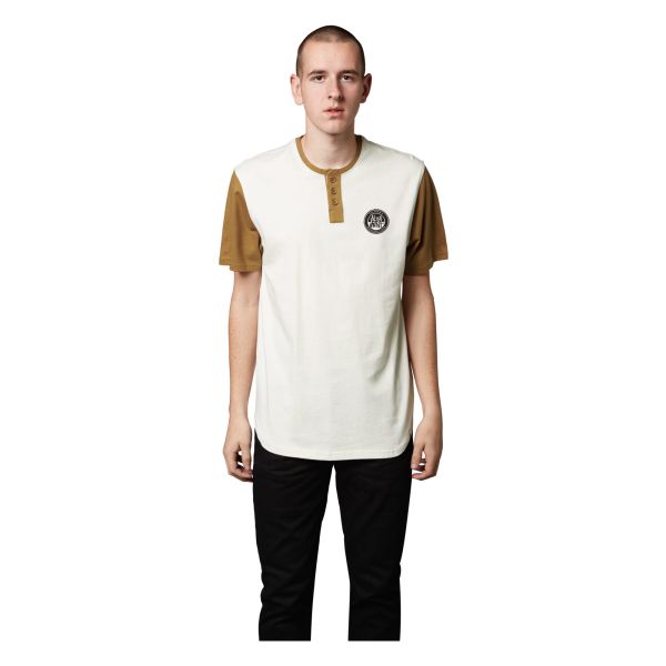 ALTAMONT T-Shirt GRESHAM SS HENLEY white/gold