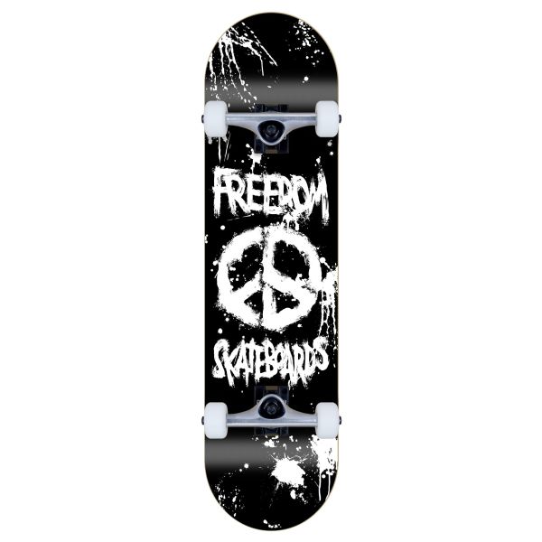 Freedom komplett Skateboard Peace Paint Black