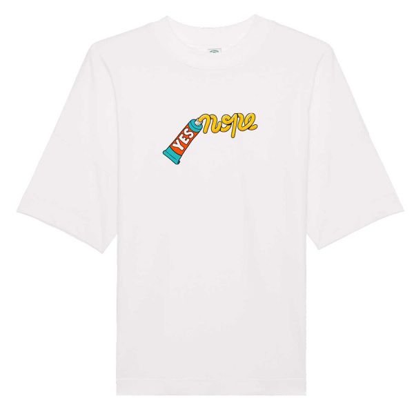 The Dudes Nope Premium Oversized T-Shirt - off-white