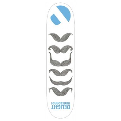 Delight Moustache Blue Skateboard Deck