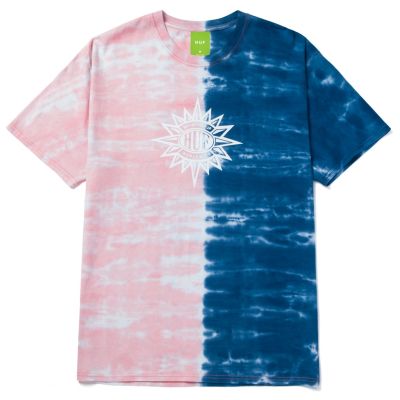 HUF Split Dye T-Shirt - pink x navy