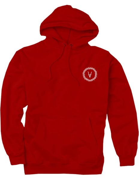 Antiz Sweatshirt Hoodie THORN – Red (white logo)