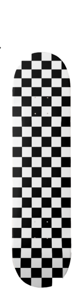 Moose Checkered Black Skateboard Deck