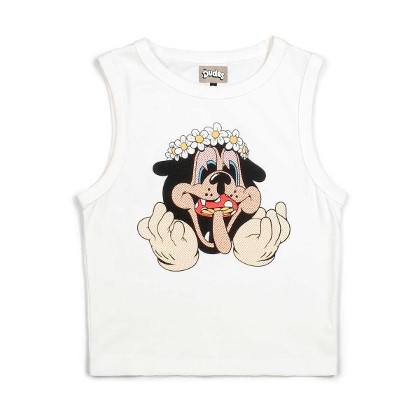 The Dudes Mid Summer Women Tank Top - off-white