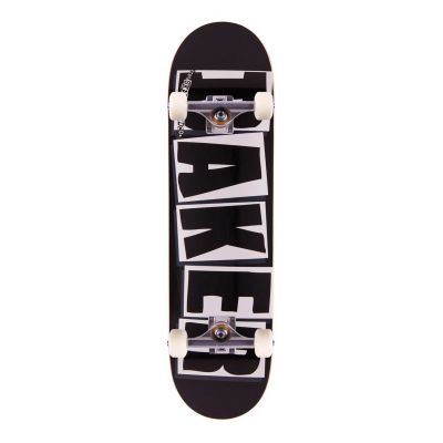BAKER Complete BRAND LOGO BLK/BLK Skateboard 8.2, black/white 8.2