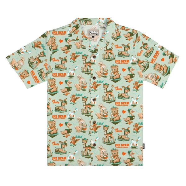 The Dudes Wasted Dudes Hawaiian Shirt - pistachio