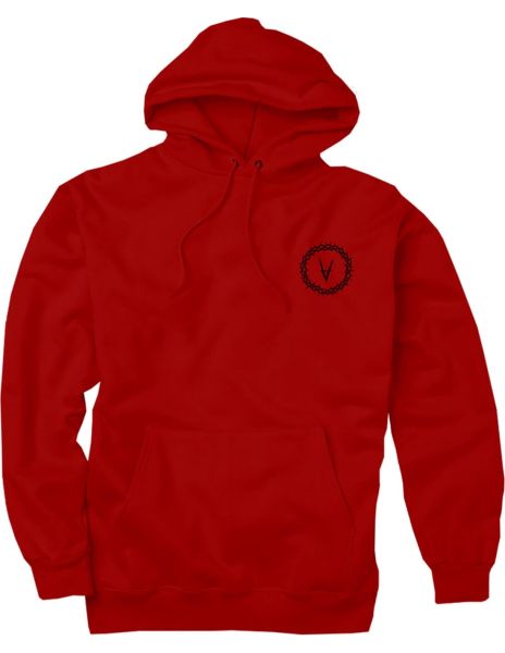 Antiz Sweatshirt Hoodie THORN – Red (black logo)