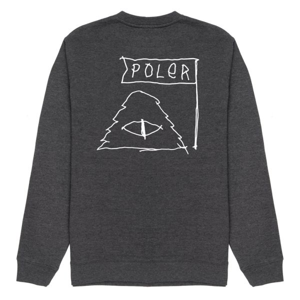 Poler Scribble Pullover - charcoal heather