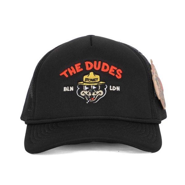 The Dudes Stoney Snap Back Truck Driver Cap - black