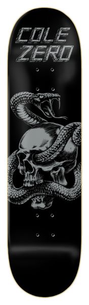 Zero Skateboard Deck Cole Skull & Snake 8,25