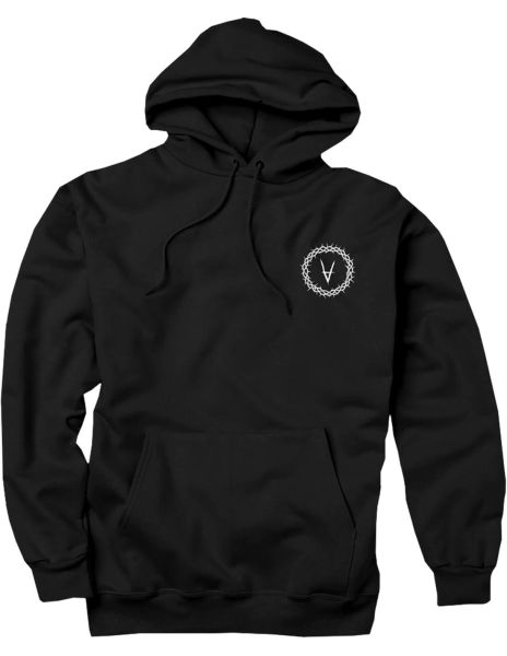 Antiz Sweatshirt Hoodie THORN – Black (white logo)