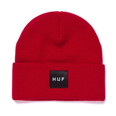HUF Essentials Box Logo Beanie - red
