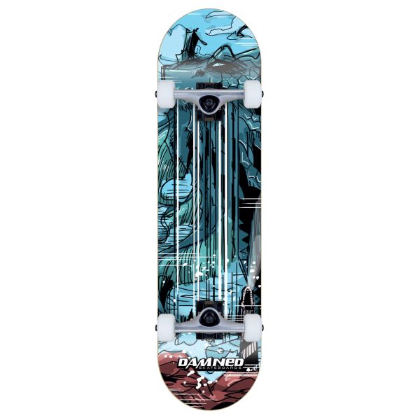 Damned Komplett Skateboard DS Draco Aquarius