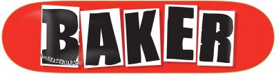 Baker Skateboard Deck Brand Logo Black red/black 8.475