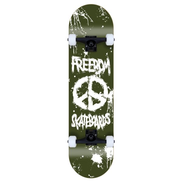 Freedom complete Skateboard Peace Paint Olive-Army