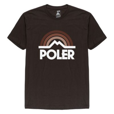 Poler Mountain Rainbow T-Shirt - dark chocolate