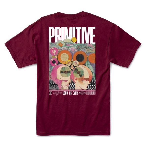 Primitive Rhythm T-Shirt - burgundy