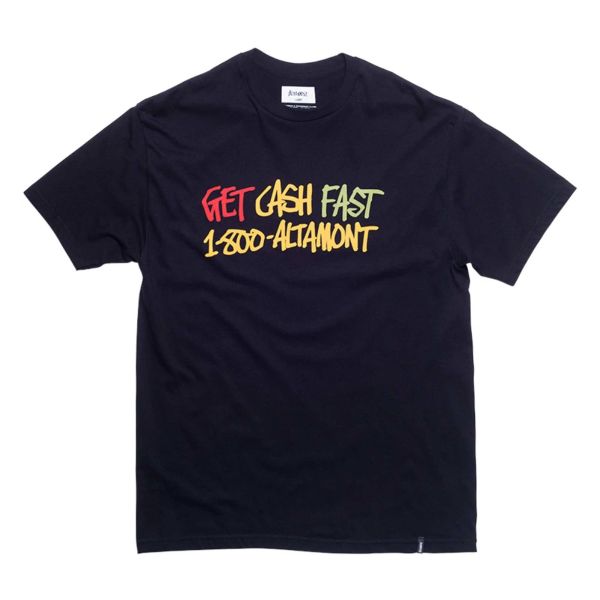 ALTAMONT T-shirt FAST CASH S/S black