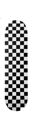 Moose Checkered Black Skateboard Deck